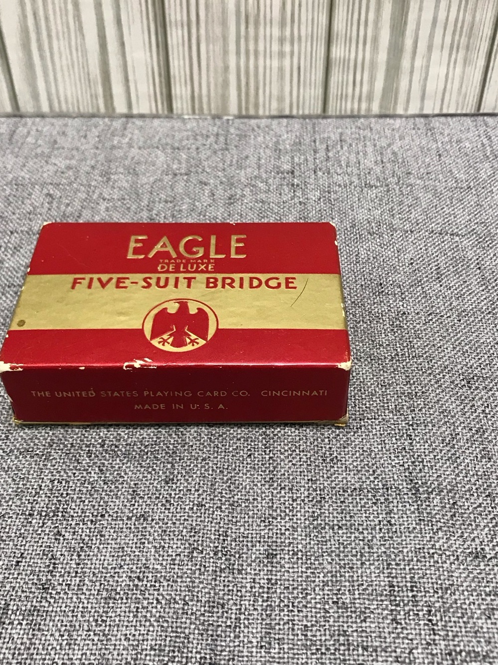 Rare Vintage 1938 Eagle Deluxe Five Suit Bridge Playing Cards.